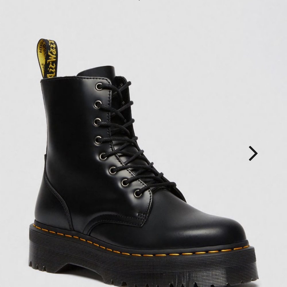 Doc Marten Air Wair Jadon Black Leather Platform Boots Women’s Size 8 - Picture 6 of 7